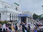 Penampakan Jemaah Salat Idul Adha di Masjid Al-Azhar