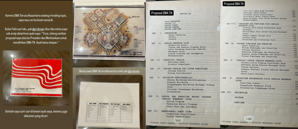 Dr. Boyke Setiawan’s Son Reveals Archive of Prabowo Subianto’s Proposal to Establish SMA Taruna Nusantara in 1988